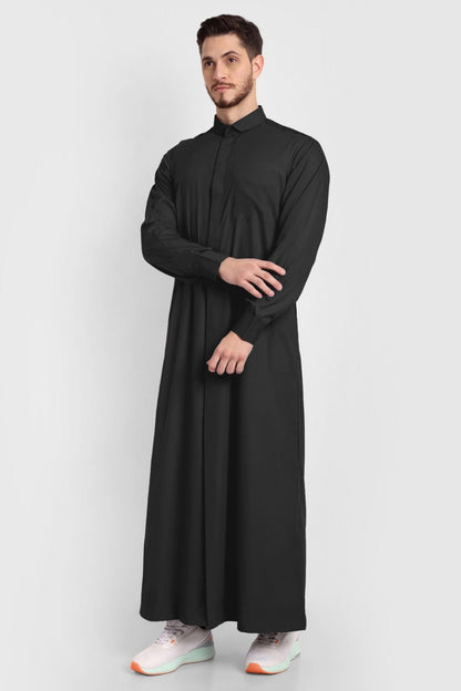 Black Tuxedo Collar Thobe