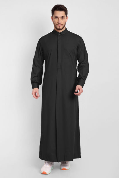 Black Tuxedo Collar Thobe