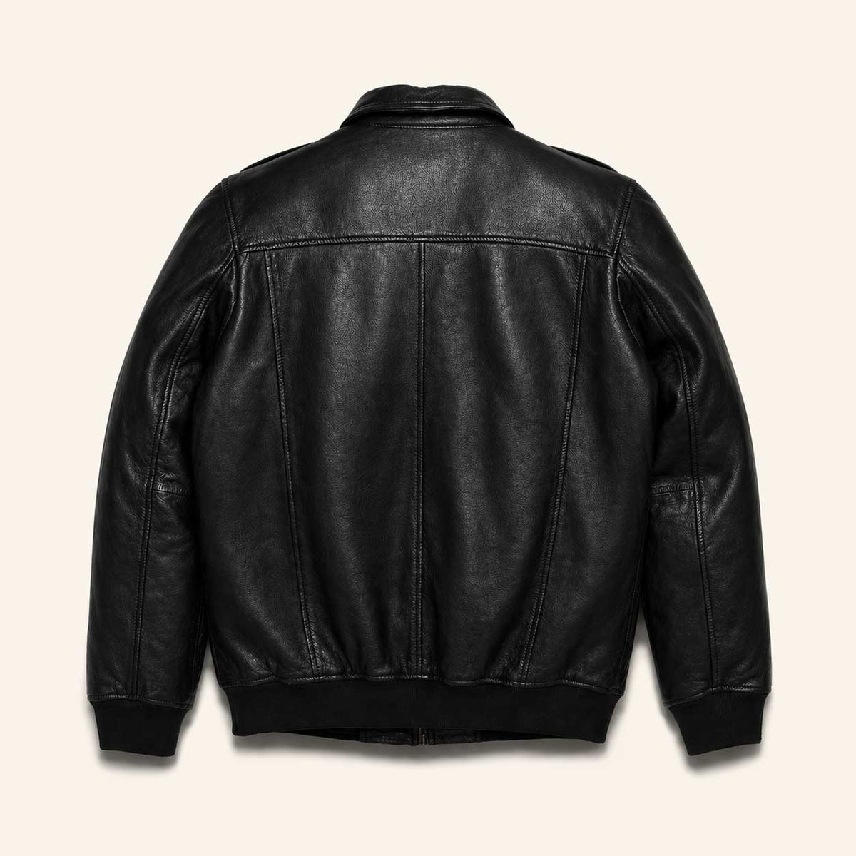 Maverick Leather Bomber Jacket | Vintage Black