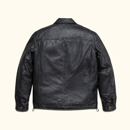 Glenwood Leather Driving Jacket | Vintage Black