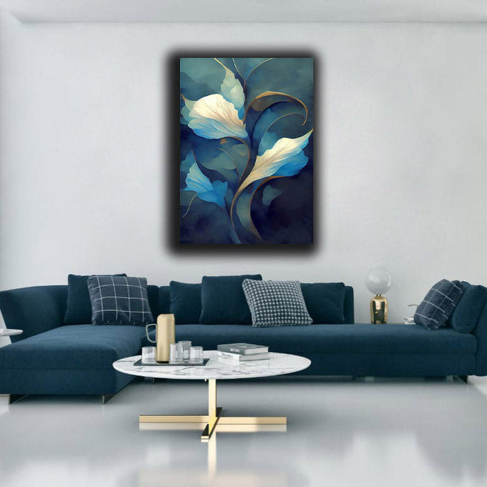 Blue flower abstract Canvas | Wall Art