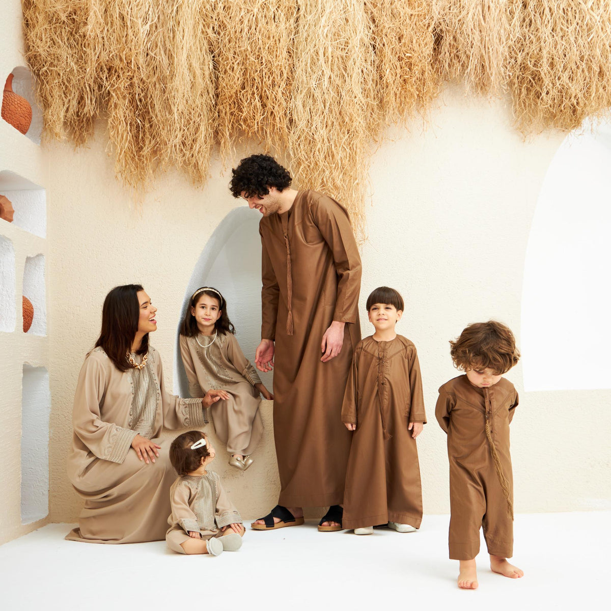 Brown Emirati Kandora-Mens