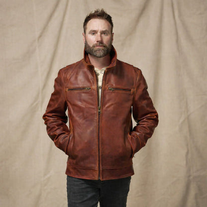 Legacy Leather Jacket | Whiskey Brown