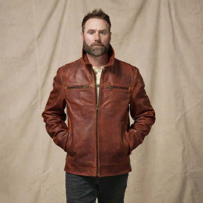 Legacy Leather Jacket | Whiskey Brown