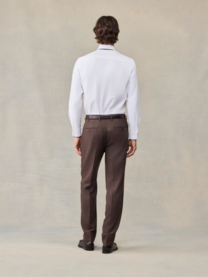 Brown Puppytooth Wool Suit