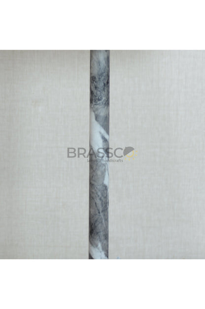 Brown Marble-Texture Brass Rod Metal Lamp