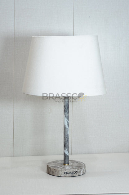 Brown Marble-Texture Brass Rod Metal Lamp