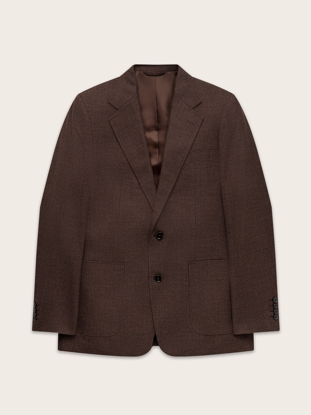 Brown Puppytooth Wool Suit