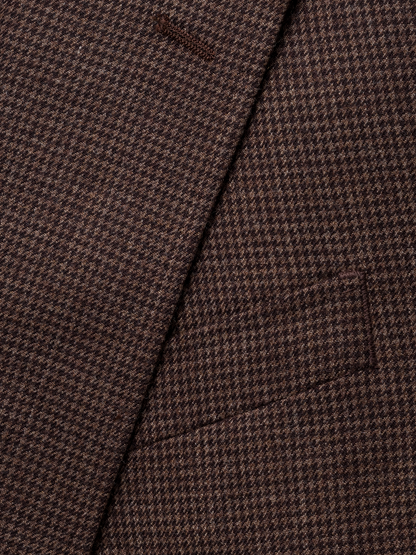Brown Puppytooth Wool Suit