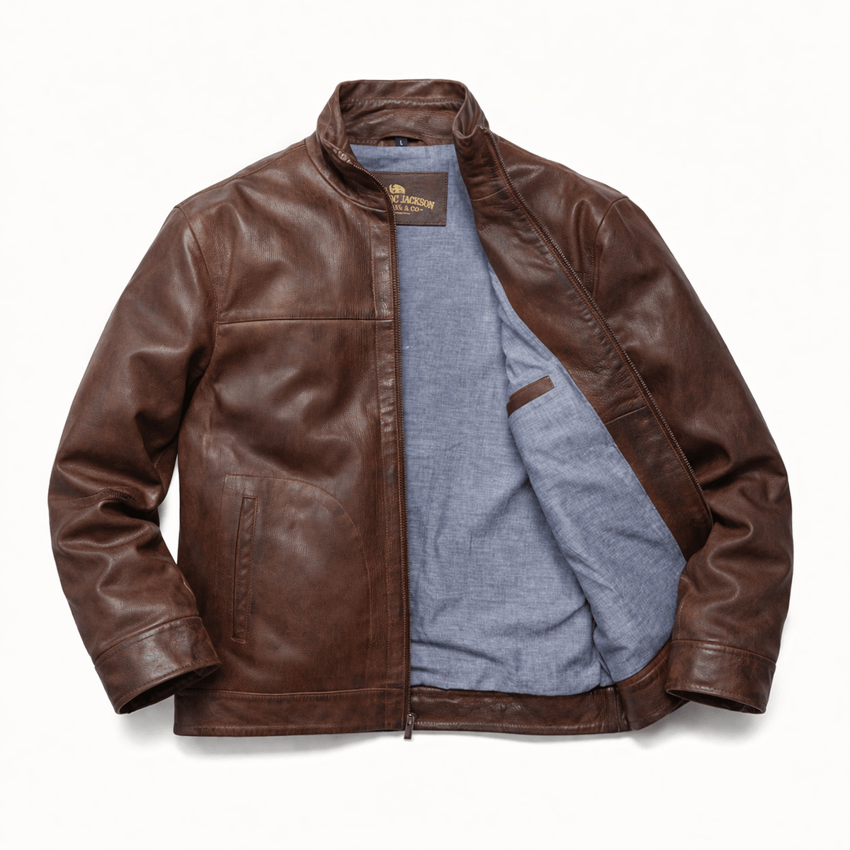 Sedona Light Weight Leather Jacket | Ironwood Brown