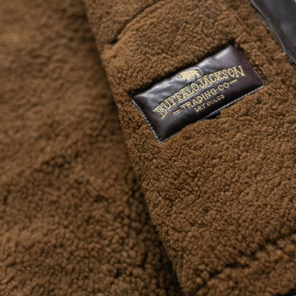 Jackson Shearling Leather Jacket | Brown