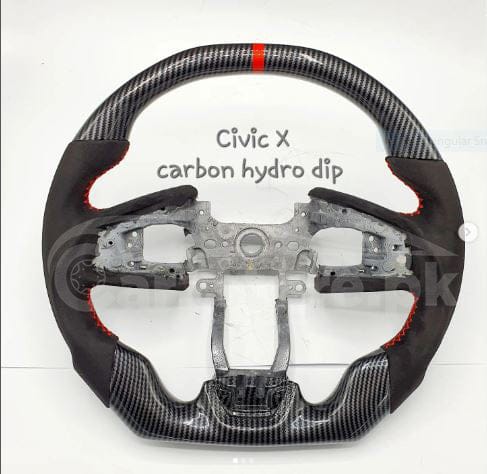 Carbon Hydro Dip Steering Wheel For Honda Civic Model 2022