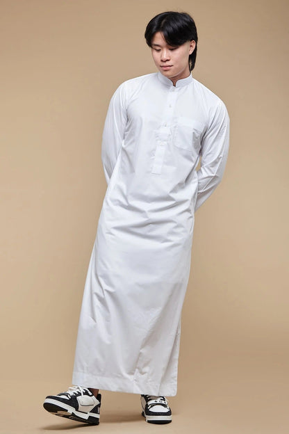Classic Collar White Thobe