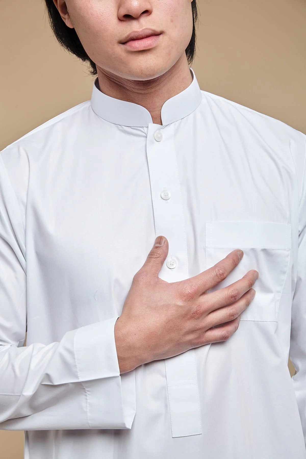 Classic Collar White Thobe