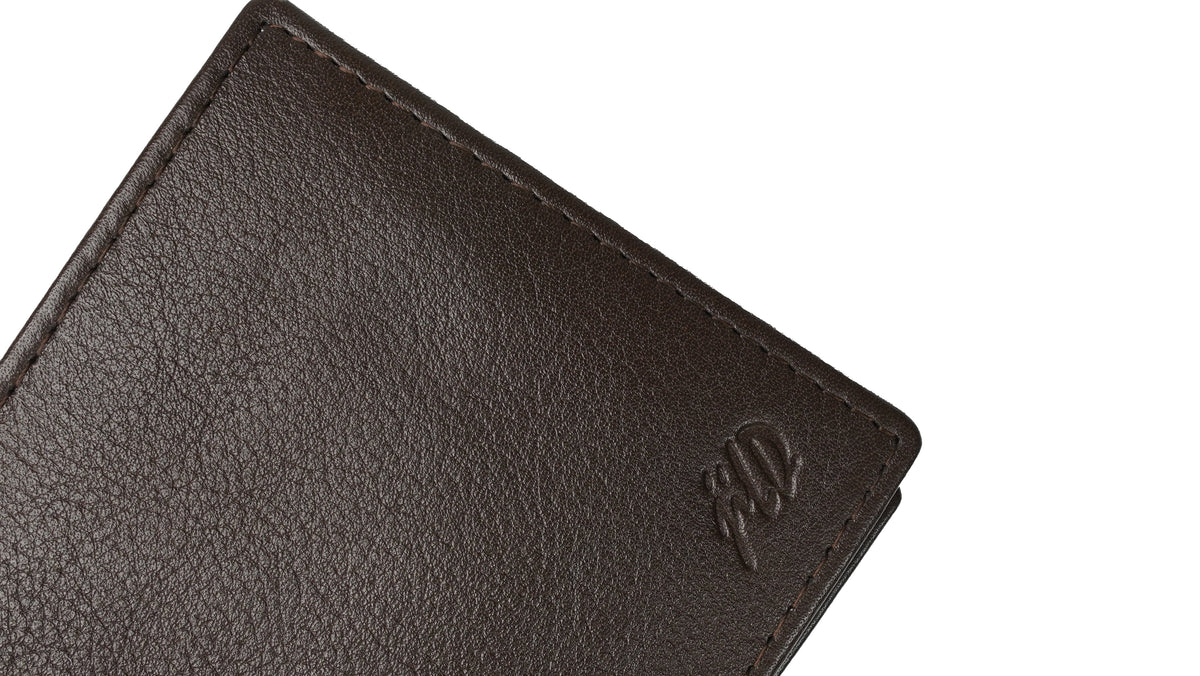 Ultra Slim Bi-fold Natural Butter Soft Cow Leather Mens Wallet