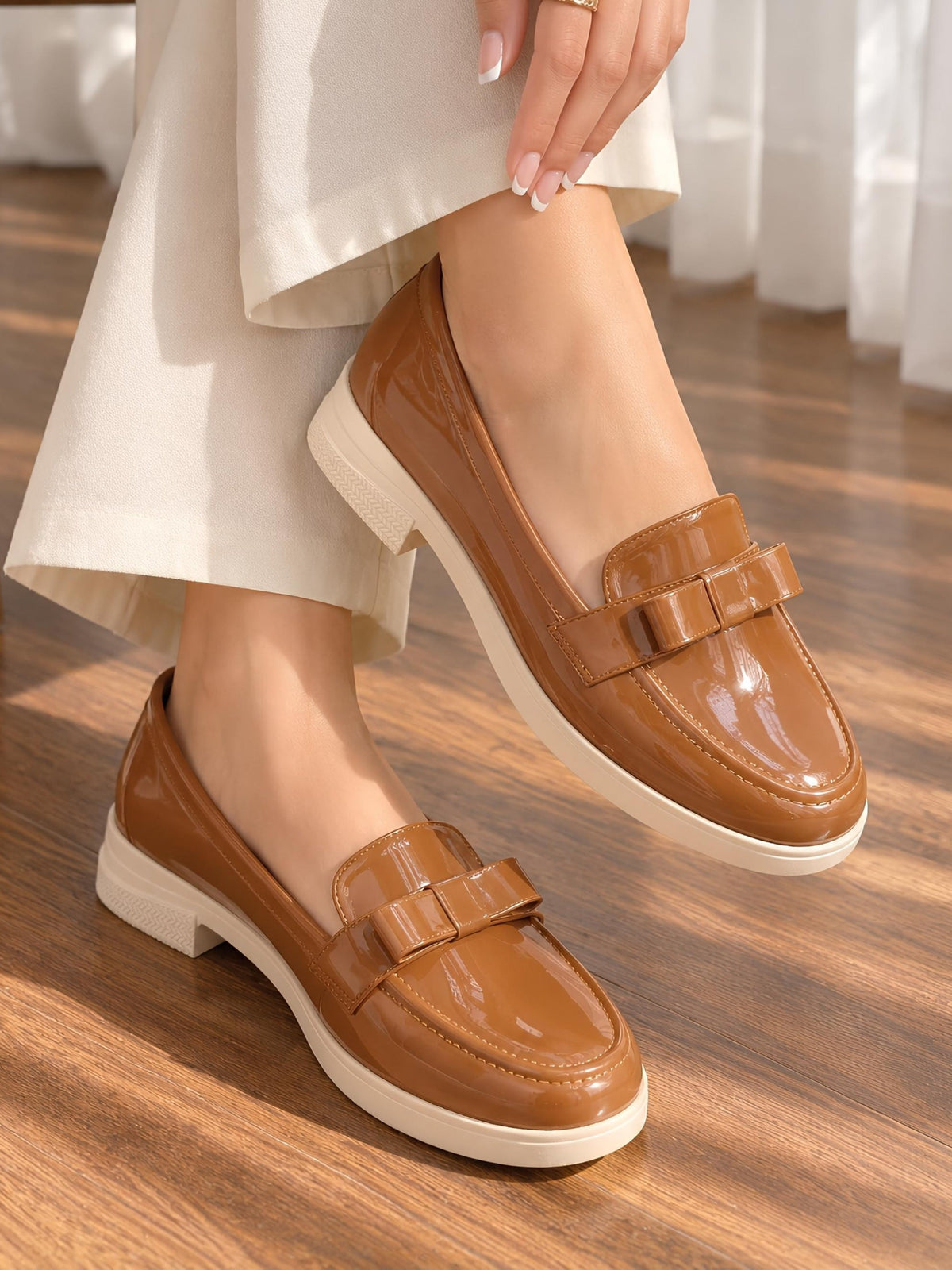 Denvia Patent Platform Loafers