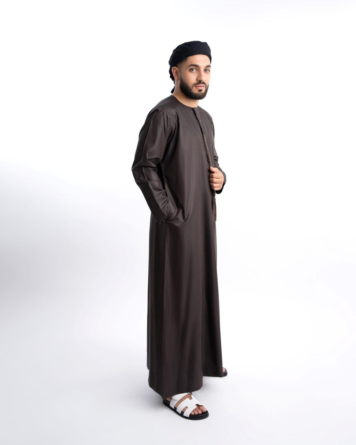 Dark Brown Emirati Kandora - Men