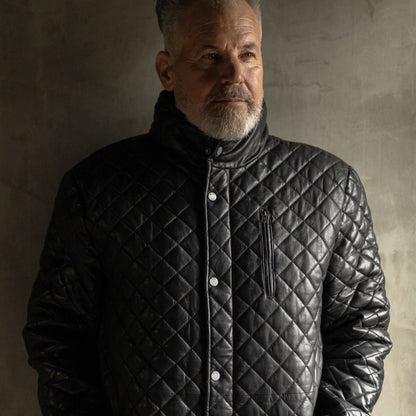 Highlands Quilted Leather Jacket | Black