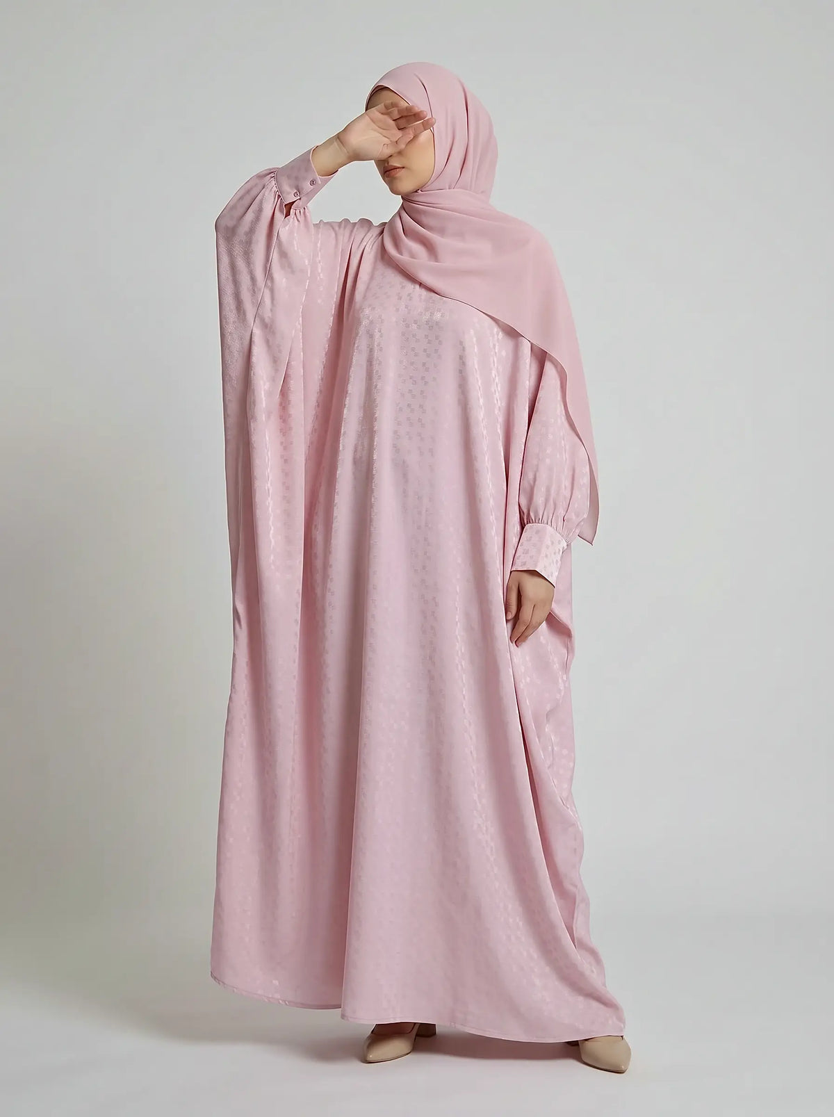 Rosé Mosaic Abaya HJ1703