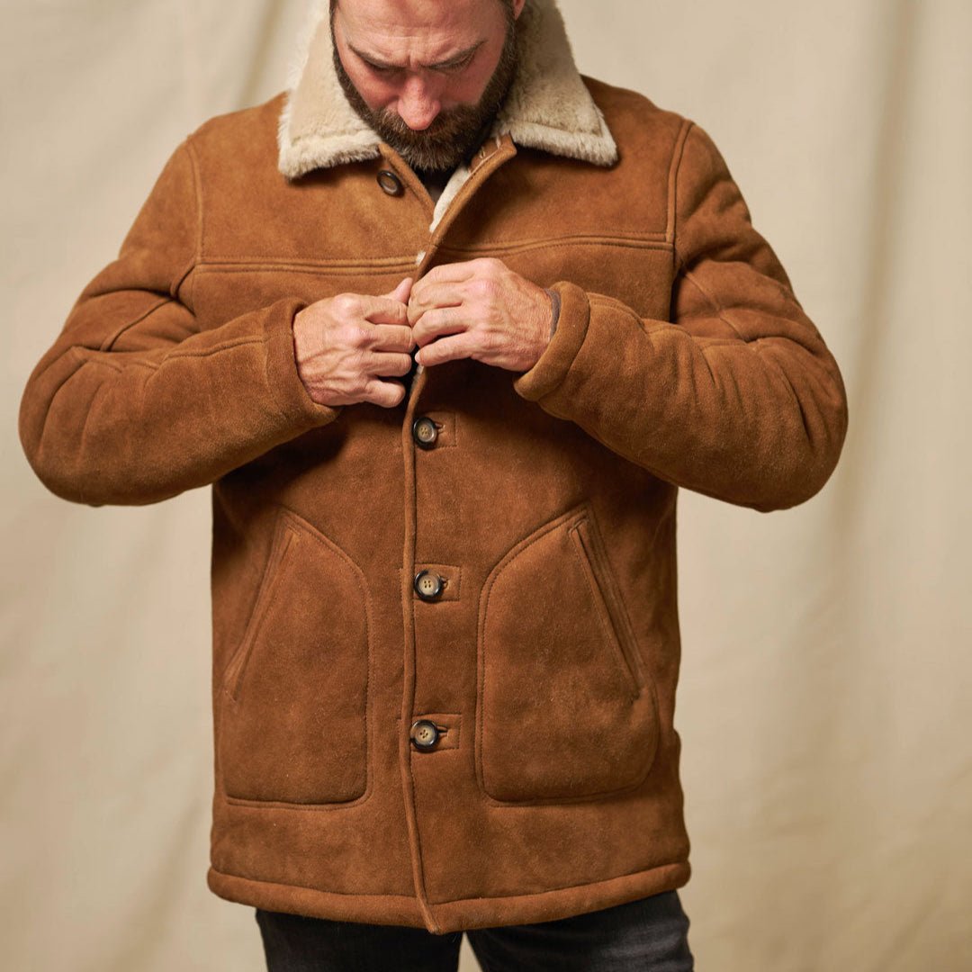 Durango Shearling Barn Coat | Saddle Tan