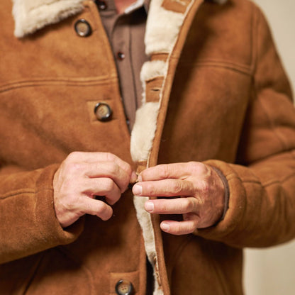 Durango Shearling Barn Coat | Saddle Tan