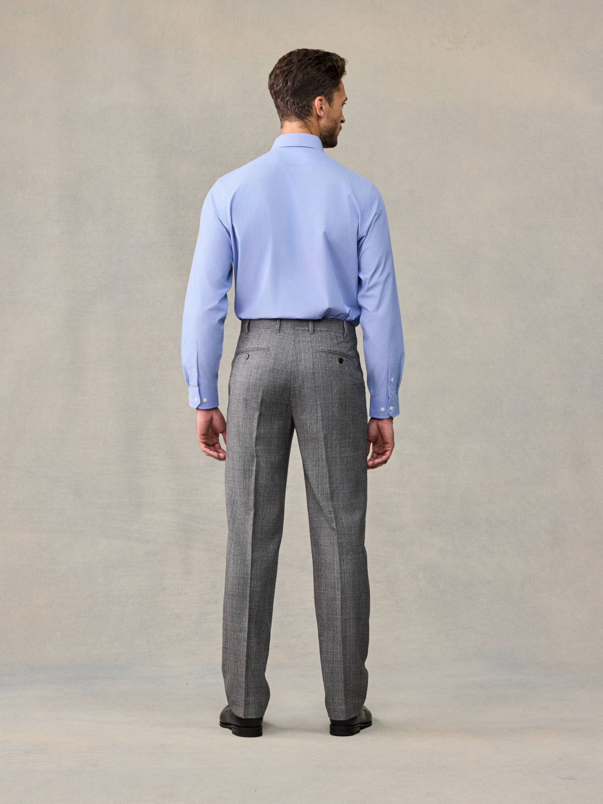 Grey Plaid Wool Suit