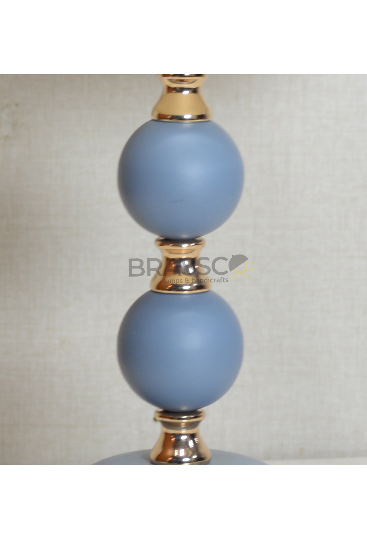 Grey Ball-Accent Brass Table Metal Lamp