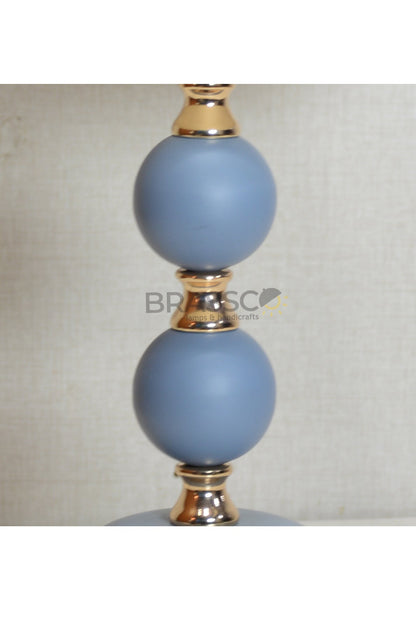 Grey Ball-Accent Brass Table Metal Lamp