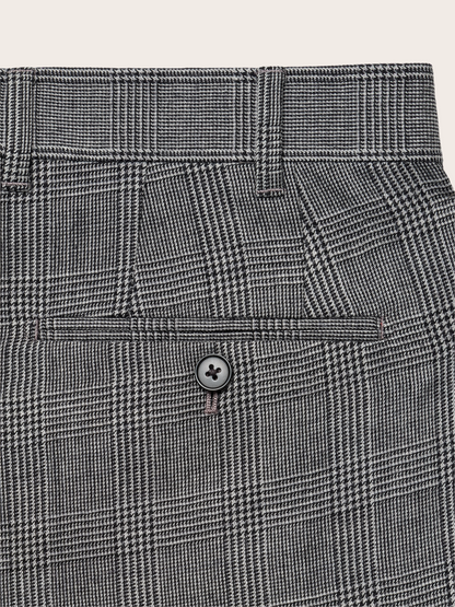 Grey Plaid Wool Suit