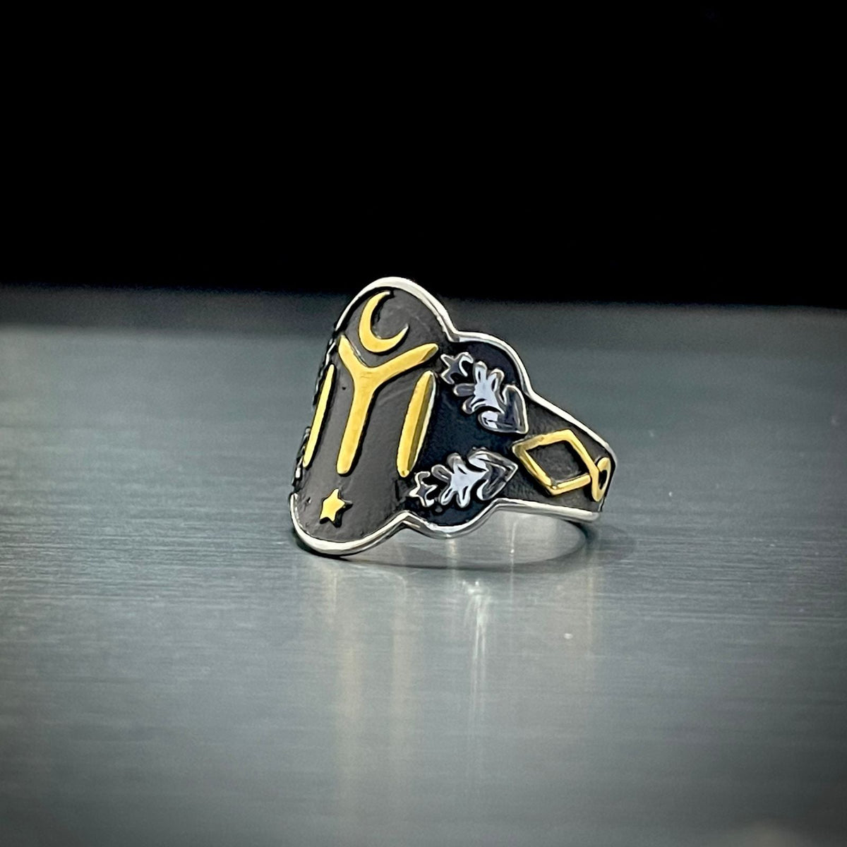 Ertugrul Ghazi Kayi Tribe Ring (Black Golden)