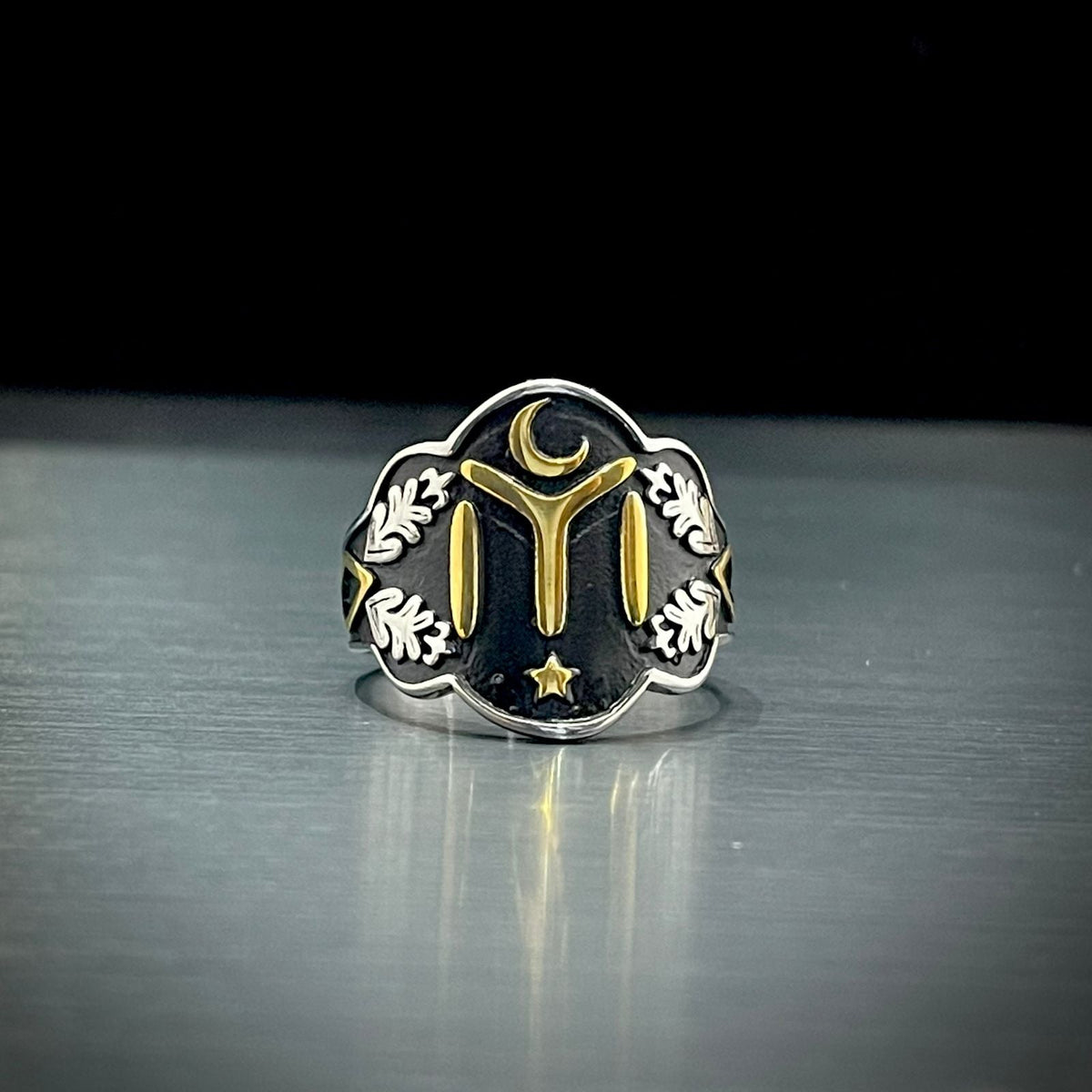 Ertugrul Ghazi Kayi Tribe Ring (Black Golden)