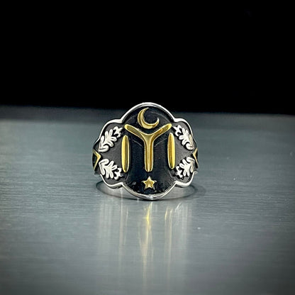 Ertugrul Ghazi Kayi Tribe Ring (Black Golden)