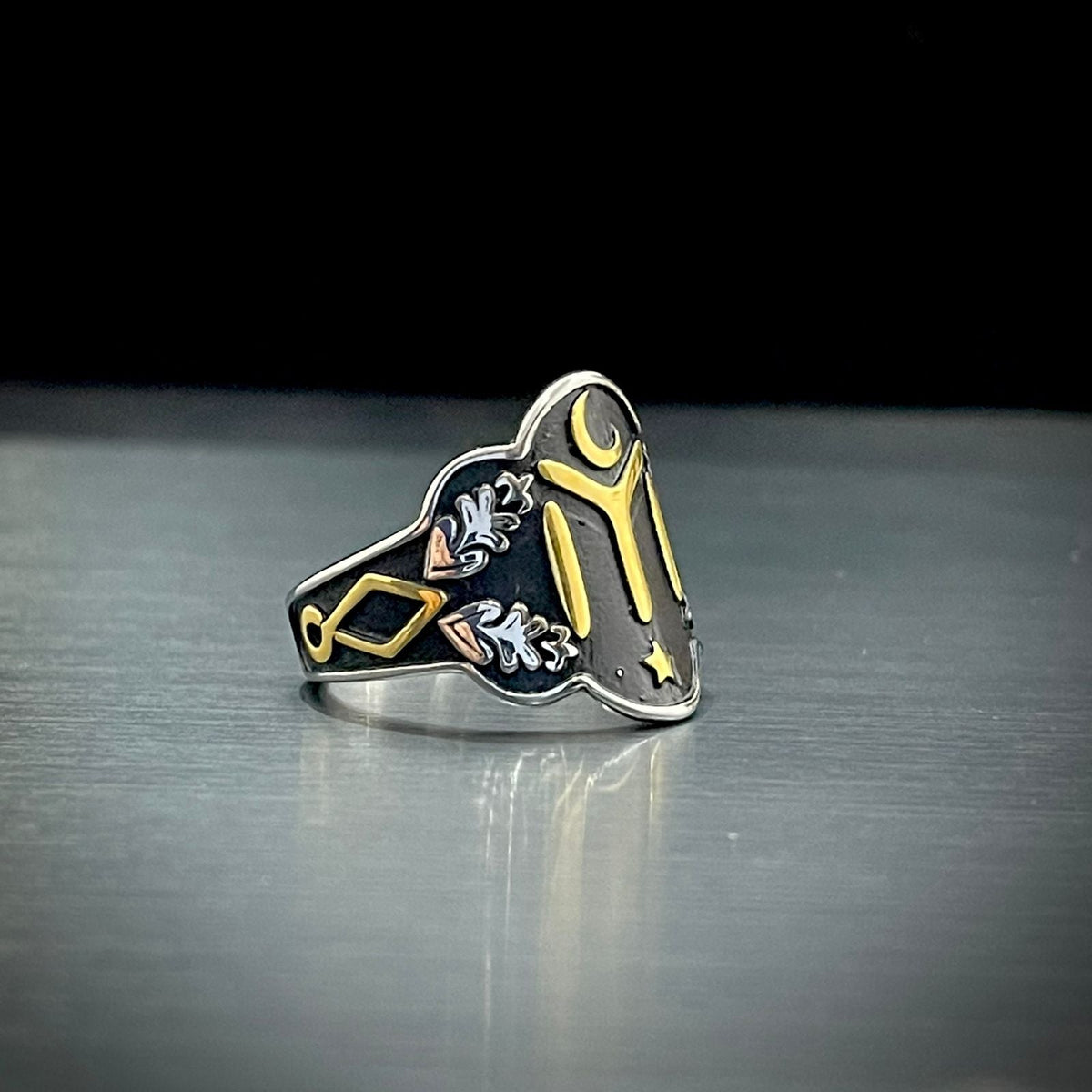 Ertugrul Ghazi Kayi Tribe Ring (Black Golden)