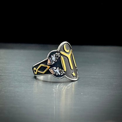 Ertugrul Ghazi Kayi Tribe Ring (Black Golden)