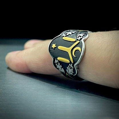 Ertugrul Ghazi Kayi Tribe Ring (Black Golden)