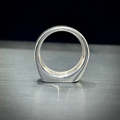 Silver Arrow Signet Ring For Men