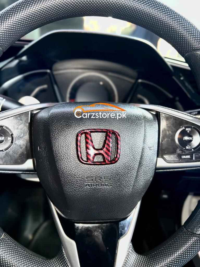 Honda Civic Steering Monogram in Red Forged