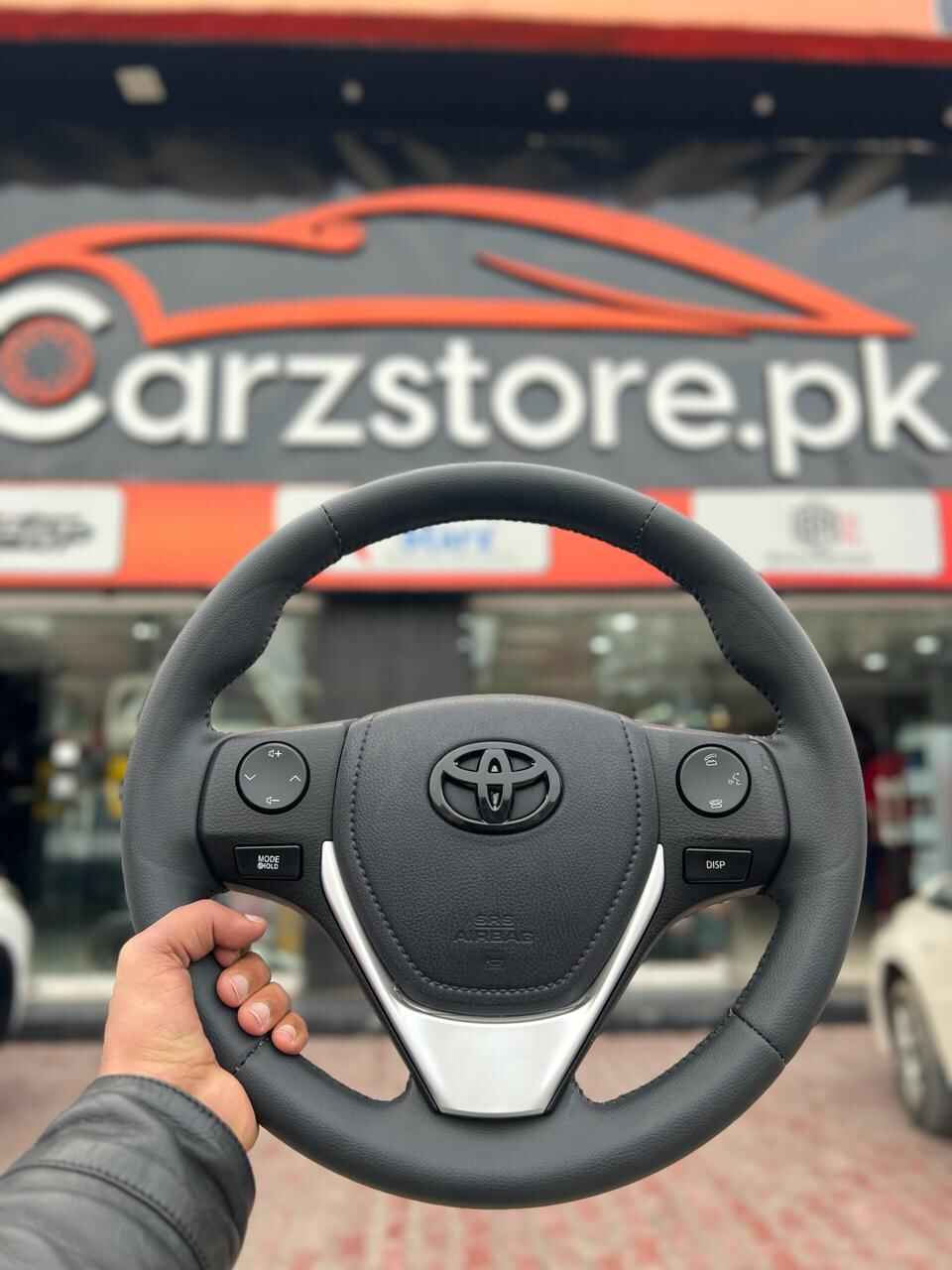 Toyota Corolla Monogram For Steering Wheel Glossy Black | Carzstore.pk