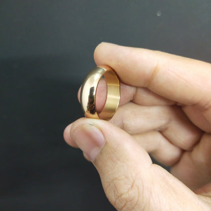Rose Gold Titanium Round Ring For Men