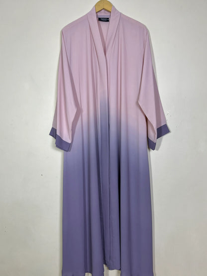 Petal Haze - Ombre Front Open Abaya HJ1560