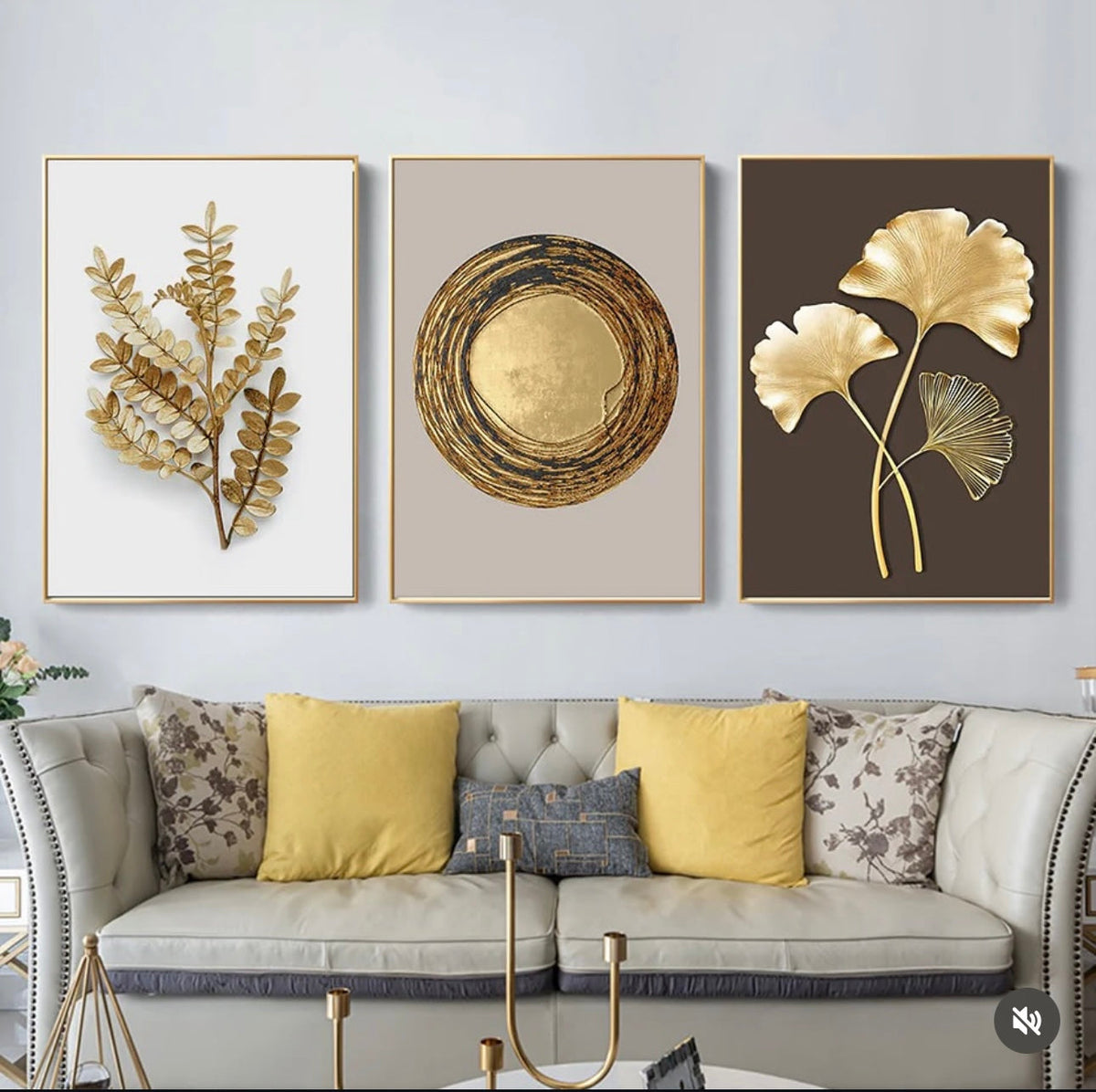 Golden Premium (3panel) | Wall Art