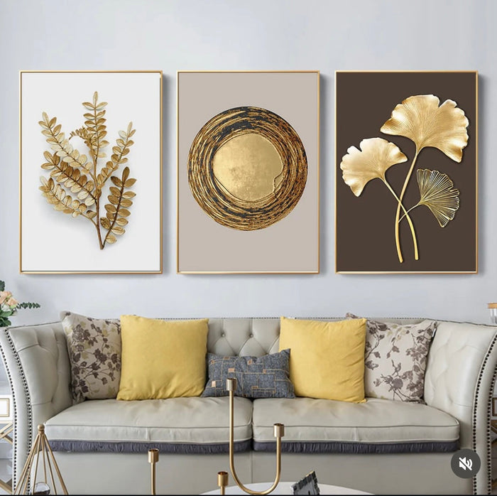 Golden Premium (3panel) | Wall Art