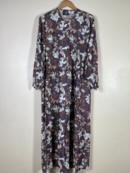 Mocha Brown - Arabic Lawn Abaya HJ1682