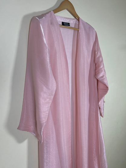 Blush Rose -  Zareen Crinkle Silk Abaya HJ1707