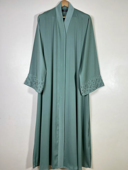 Sage Green - Majesty of Handwork Abaya HJ1698