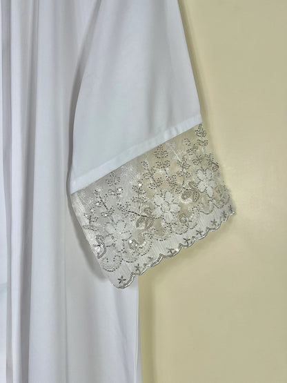 Off White - Gleam of Reverie Abaya - HJ1722