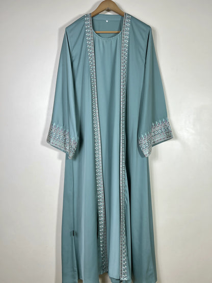 Sage Green - Canvas Layer Abaya HJ1727