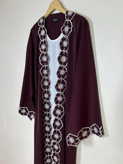 Mulberry - Fleur Embroidered Abaya HJ1717