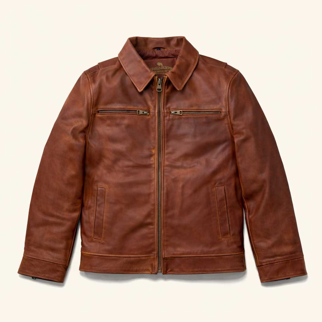 Legacy Leather Jacket | Whiskey Brown
