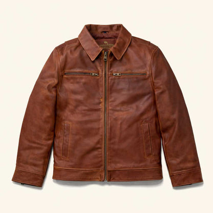 Legacy Leather Jacket | Whiskey Brown